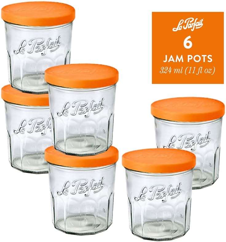 Le Parfait 11oz (324ml) French Glass Jars with Lids – Reusable, Zero Waste Dessert Cups for Yogurt, Overnight Oats, Snacks & Drinks – Dishwasher Safe, Made in France 6PK - Image 9