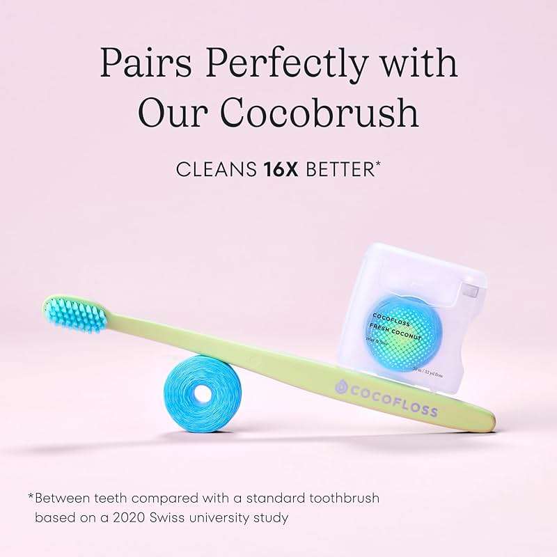 Cocofloss Expanding Woven Dental Floss by Cocolab, Waxed Tooth Floss for Daily Oral Care, Coconut Oil Infused, Vegan, for Adults and Kids, Signature Set, 4 Pack - Image 8