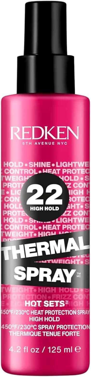 Redken Thermal Spray 22 High Hold - Thermal Heat Protectant and Setting Mist, For Curling and Flat Irons, Lasting Frizz Control & Protects Against Heat Damage - Image 1