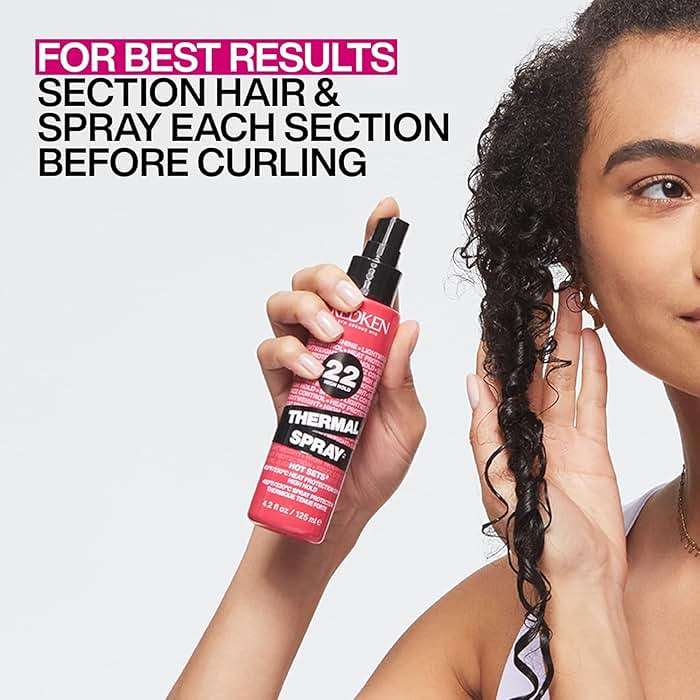 Redken Thermal Spray 22 High Hold - Thermal Heat Protectant and Setting Mist, For Curling and Flat Irons, Lasting Frizz Control & Protects Against Heat Damage - Image 4
