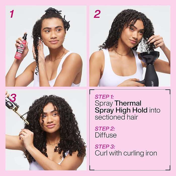 Redken Thermal Spray 22 High Hold - Thermal Heat Protectant and Setting Mist, For Curling and Flat Irons, Lasting Frizz Control & Protects Against Heat Damage - Image 5