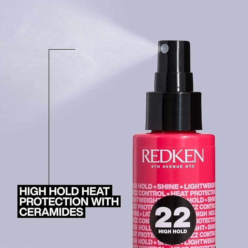 Redken Thermal Spray 22 High Hold - Thermal Heat Protectant and Setting Mist, For Curling and Flat Irons, Lasting Frizz Control & Protects Against Heat Damage - Image 6