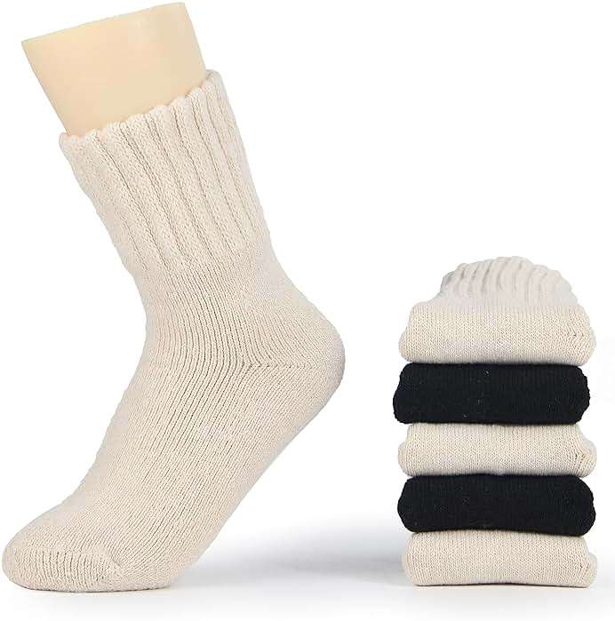 BomKinta Boot Socks for Women Winter Solid Thick Warm Socks Cozy Crew Socks Christmas Gift - Image 2