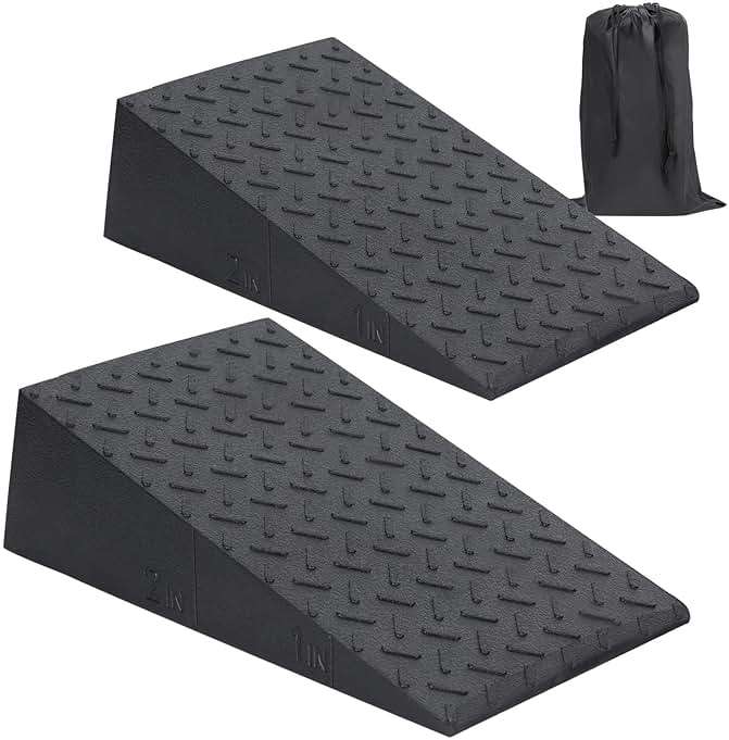Paterlof Squat Wedge for Easier Squats: 2-Pack Non-Slip Blocks with Guides | Improve Knees Ankles Mobility for Split Squats Weightlifting Deadlitf Fitness Enthusiasts Home Exercisers Daily Workout - Image 1