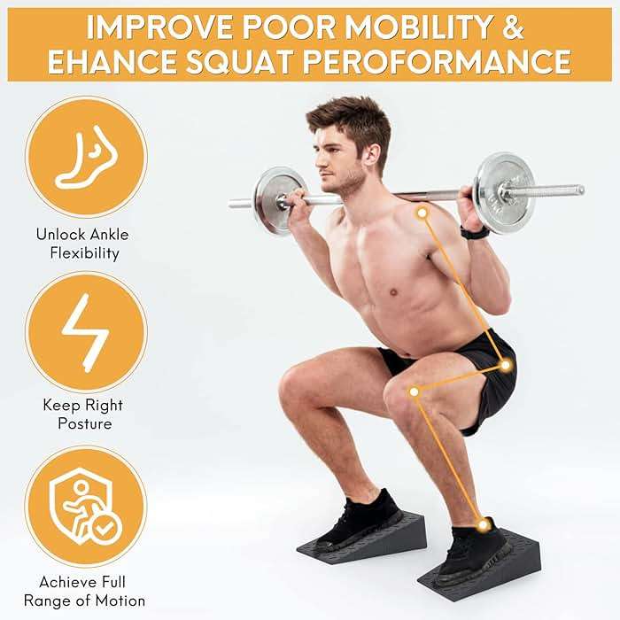 Paterlof Squat Wedge for Easier Squats: 2-Pack Non-Slip Blocks with Guides | Improve Knees Ankles Mobility for Split Squats Weightlifting Deadlitf Fitness Enthusiasts Home Exercisers Daily Workout - Image 2
