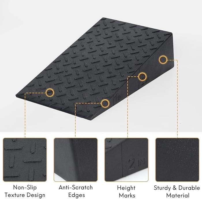 Paterlof Squat Wedge for Easier Squats: 2-Pack Non-Slip Blocks with Guides | Improve Knees Ankles Mobility for Split Squats Weightlifting Deadlitf Fitness Enthusiasts Home Exercisers Daily Workout - Image 6