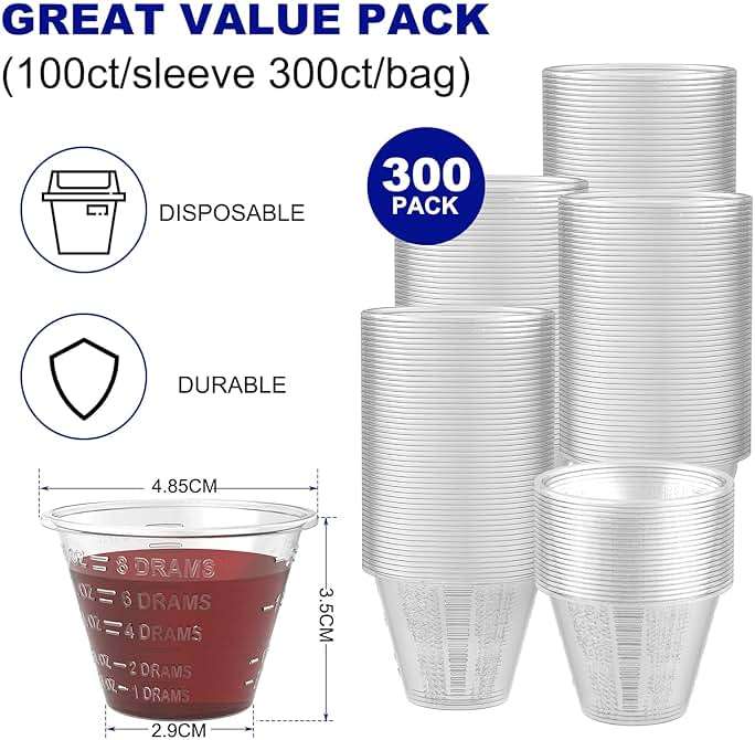 ReliMedPro Disposable Medicine Cups Graduated, pack of 300, 1 oz (30ml) Small Plastic Measuring Cup for Liquid Medication, Paint, Epoxy, Pill and Resin - Image 2
