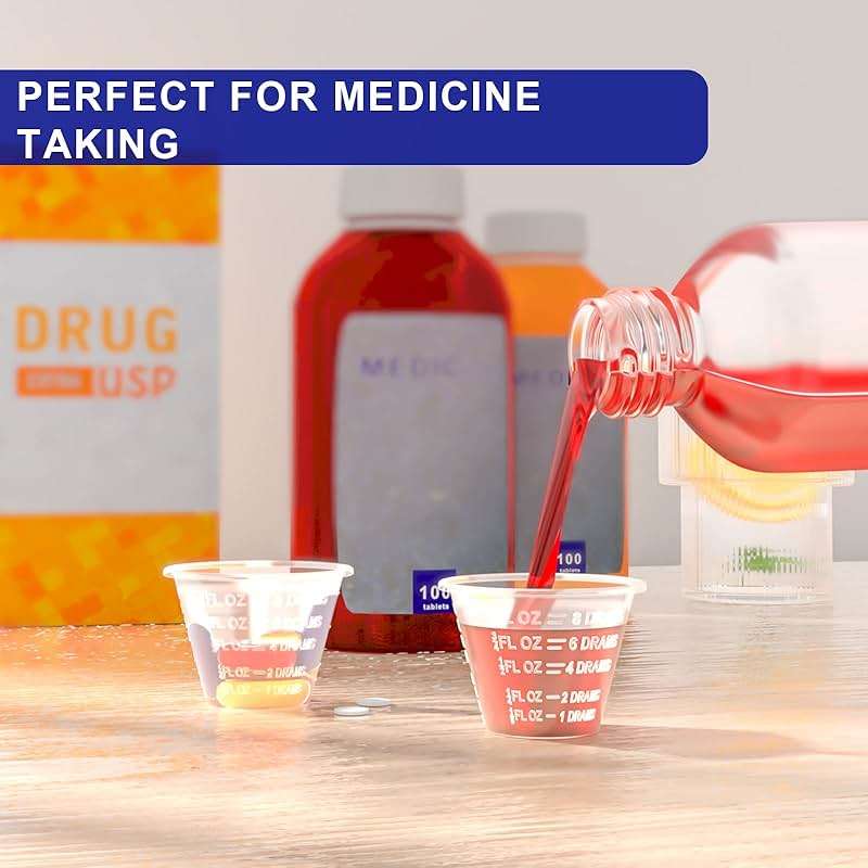ReliMedPro Disposable Medicine Cups Graduated, pack of 300, 1 oz (30ml) Small Plastic Measuring Cup for Liquid Medication, Paint, Epoxy, Pill and Resin - Image 4