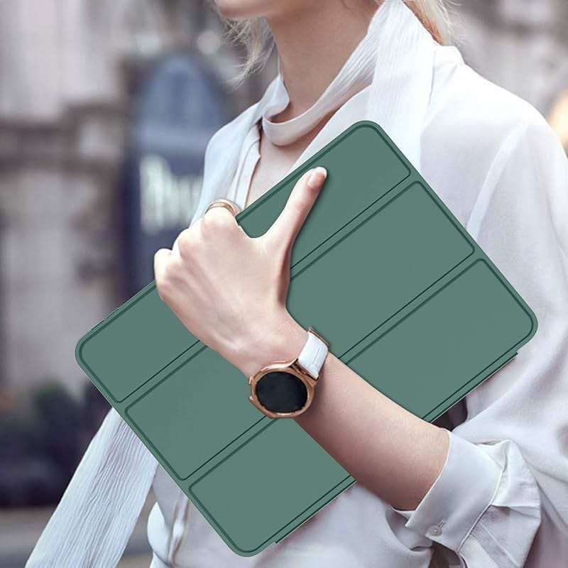ZryXal iPad Air 11 Inch Case M4 2026/ M3 (2025)/ M2 (2024), iPad Air 5th (2022)/ 4th Generation (2020) 10.9 Inch - Smart Cover with Pencil Holder and Soft TPU Back, Auto Wake/Sleep(New Midnight Green) - Image 6