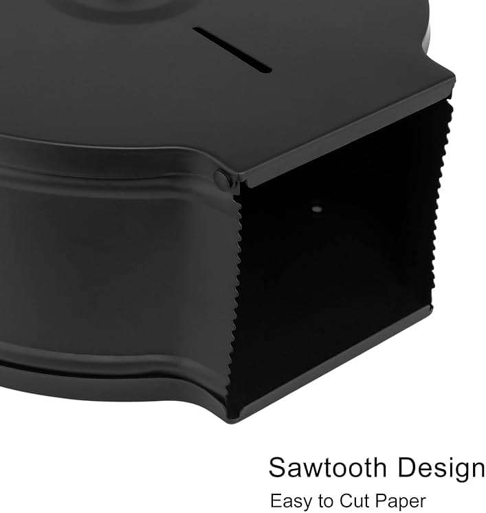 VANNSOO Commercial Jumbo Toilet Paper Dispenser, Wall Mount Stainless Steel 9 Inch Roll Toilet Paper Holder Bath Tissue Dispenser with Lock Key (Black) - Image 7