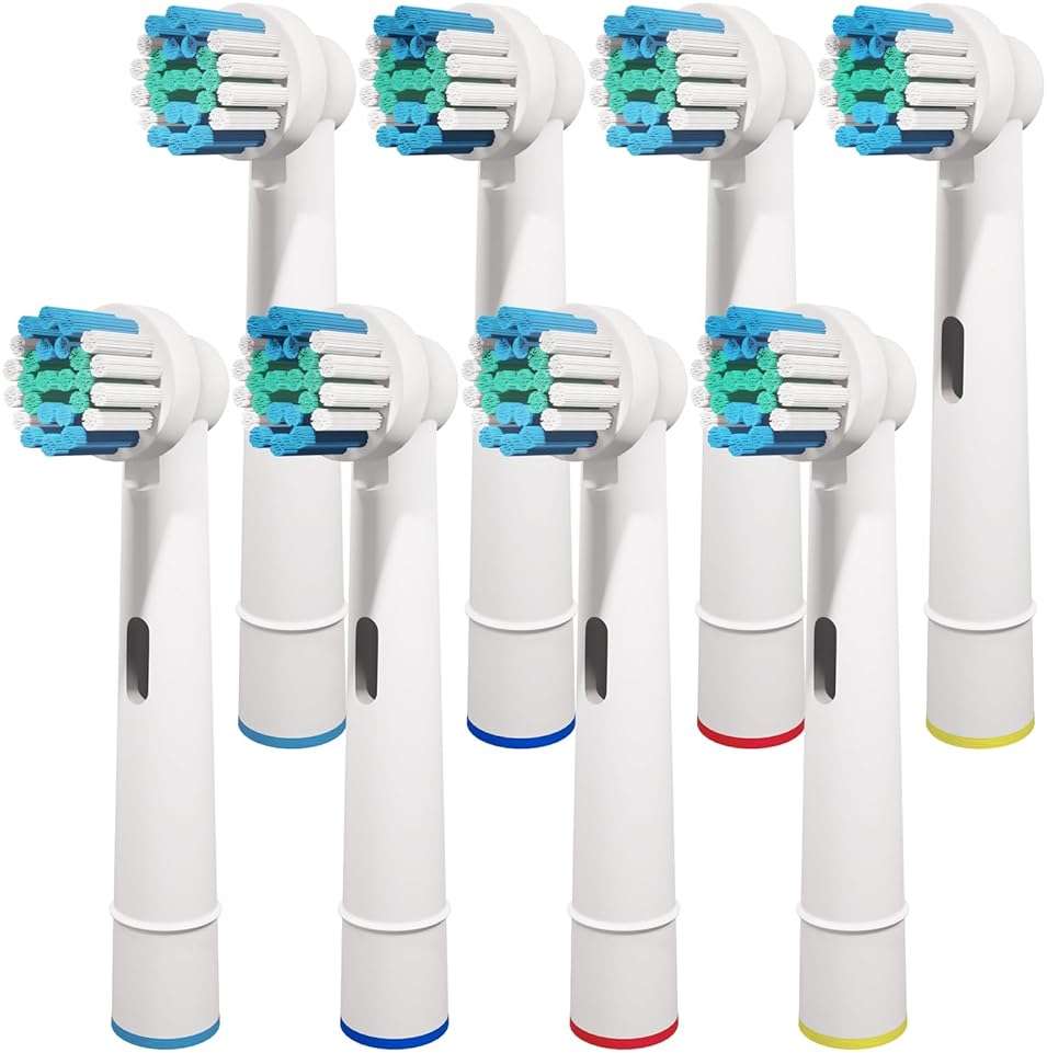 8 Pcs Replacement Toothbrush Heads Compatible with Oral B Braun, Professional Electric Toothbrush Brush Heads Refills for Oral-B Pro 500/750/1000/1500/3000/3757/5000/7000/7500/8000 - Image 1