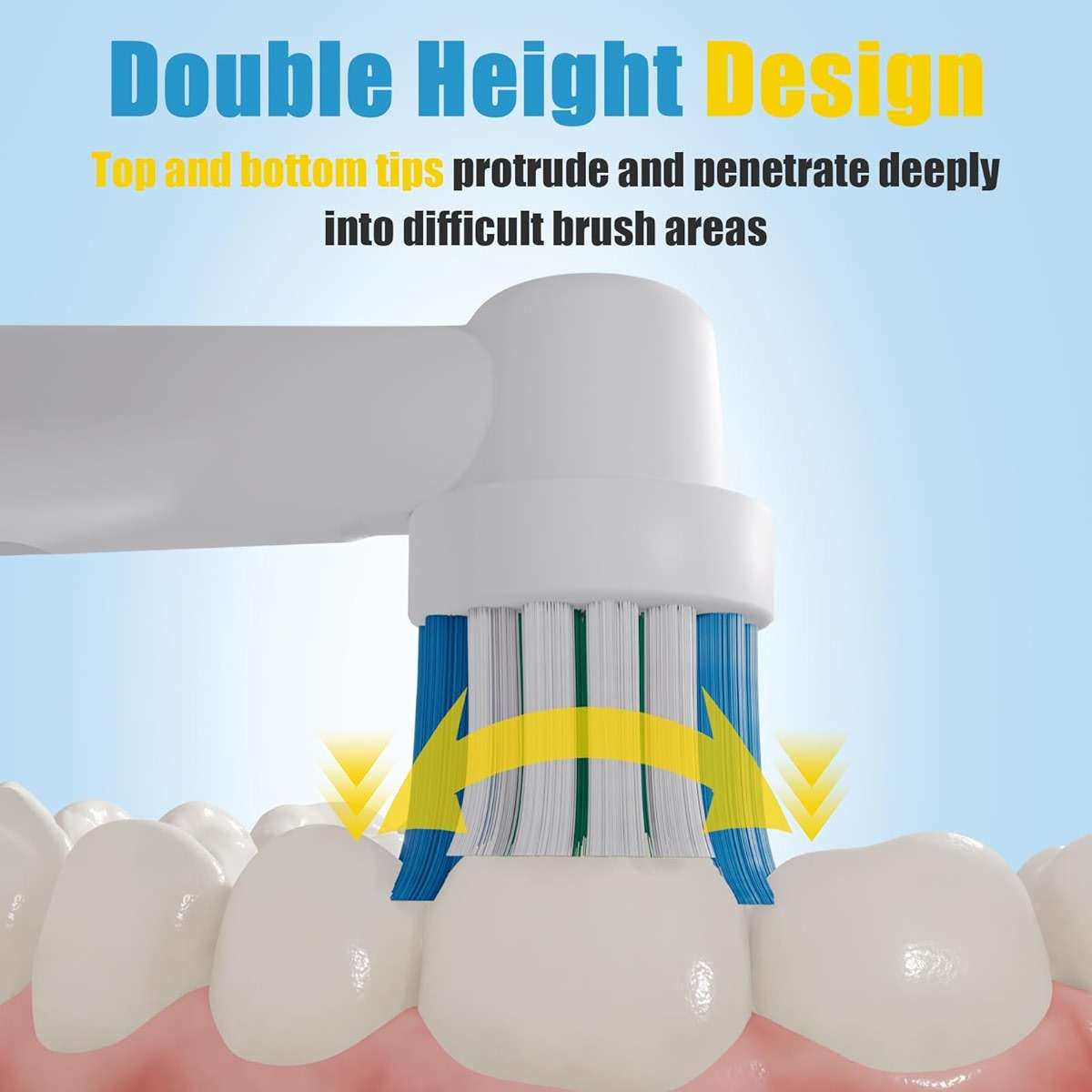 8 Pcs Replacement Toothbrush Heads Compatible with Oral B Braun, Professional Electric Toothbrush Brush Heads Refills for Oral-B Pro 500/750/1000/1500/3000/3757/5000/7000/7500/8000 - Image 3
