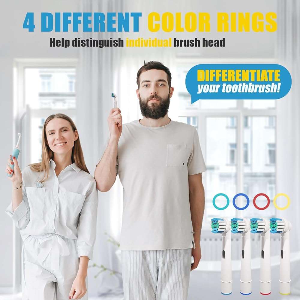 8 Pcs Replacement Toothbrush Heads Compatible with Oral B Braun, Professional Electric Toothbrush Brush Heads Refills for Oral-B Pro 500/750/1000/1500/3000/3757/5000/7000/7500/8000 - Image 6