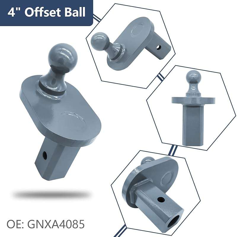 GNXA4085, 4" Offset Ball Compatible With B&W Turnoverball Gooseneck Trailer Hitches, Heavy Duty Extender | 20000 lbs GTW/ 5000 lbs VTW, 2-5/16 Inch Diameter - Image 4