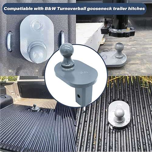 GNXA4085, 4" Offset Ball Compatible With B&W Turnoverball Gooseneck Trailer Hitches, Heavy Duty Extender | 20000 lbs GTW/ 5000 lbs VTW, 2-5/16 Inch Diameter - Image 7