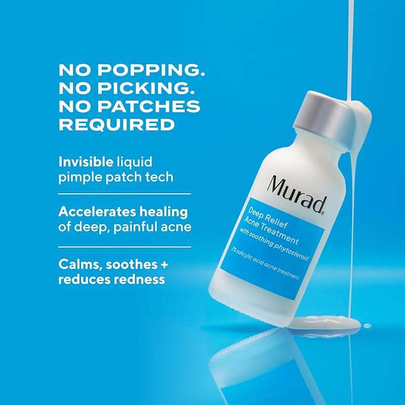 Murad Deep Relief Acne Spot Treatment with 2% Salicylic Acid – Patch-Like Liquid Treatment for Deep, Hormonal Acne & Breakouts – 1 Fl Oz - Image 8