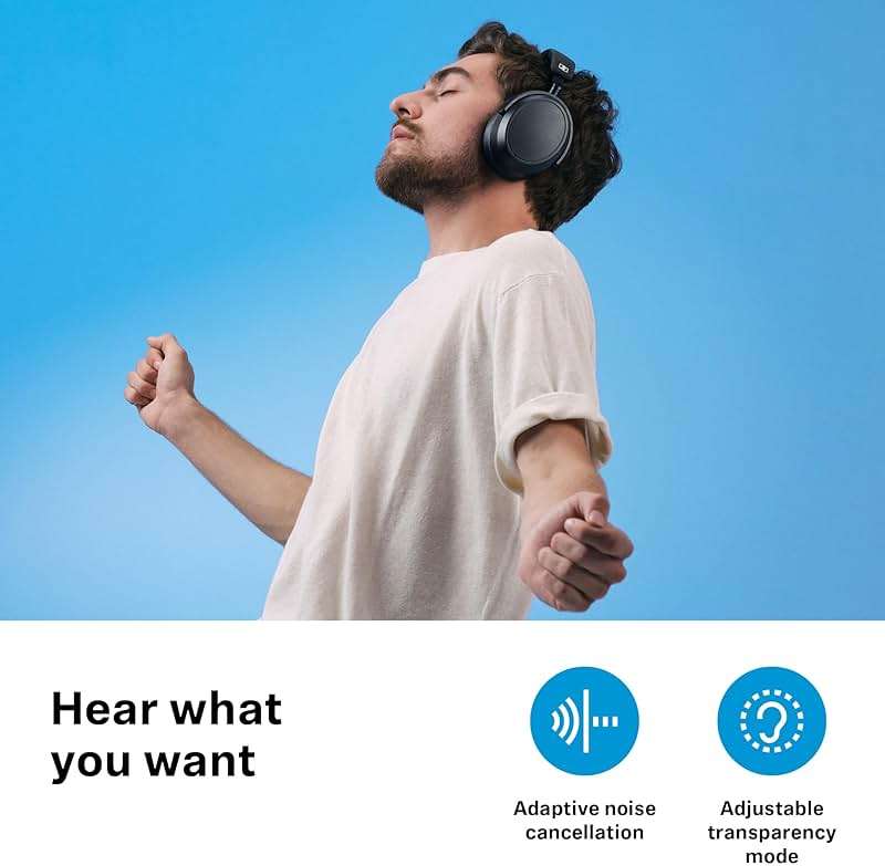 Sennheiser Momentum 4 Wireless Noise Cancelling Headphones - Bluetooth Headset for Crystal-Clear Calls with Adaptive Noise Cancellation, Over-Ear Headphones, 60h Battery Life, Folding Design, Black - Image 6