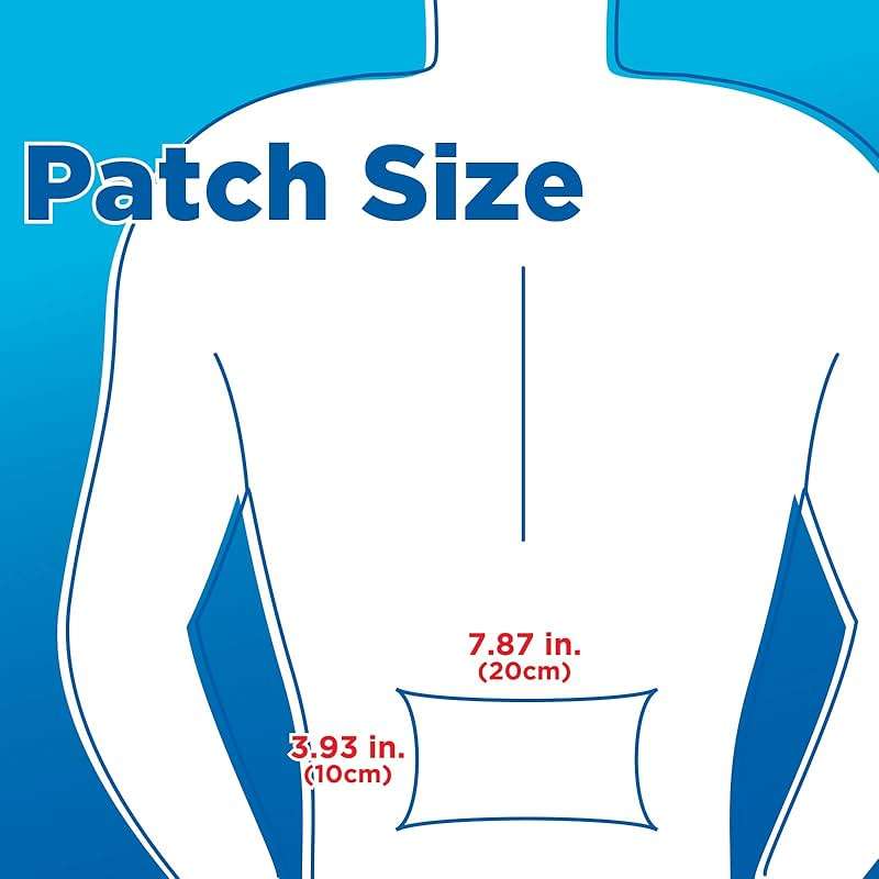 Amazon Basic Care Maximum Strength Pain Relieving Medicated Cold Hot 5% Menthol Patch for Muscle and Joint Pain Relief, 7.87" x 3.93", 15-Count Box (Previously HealthWise) - Image 5