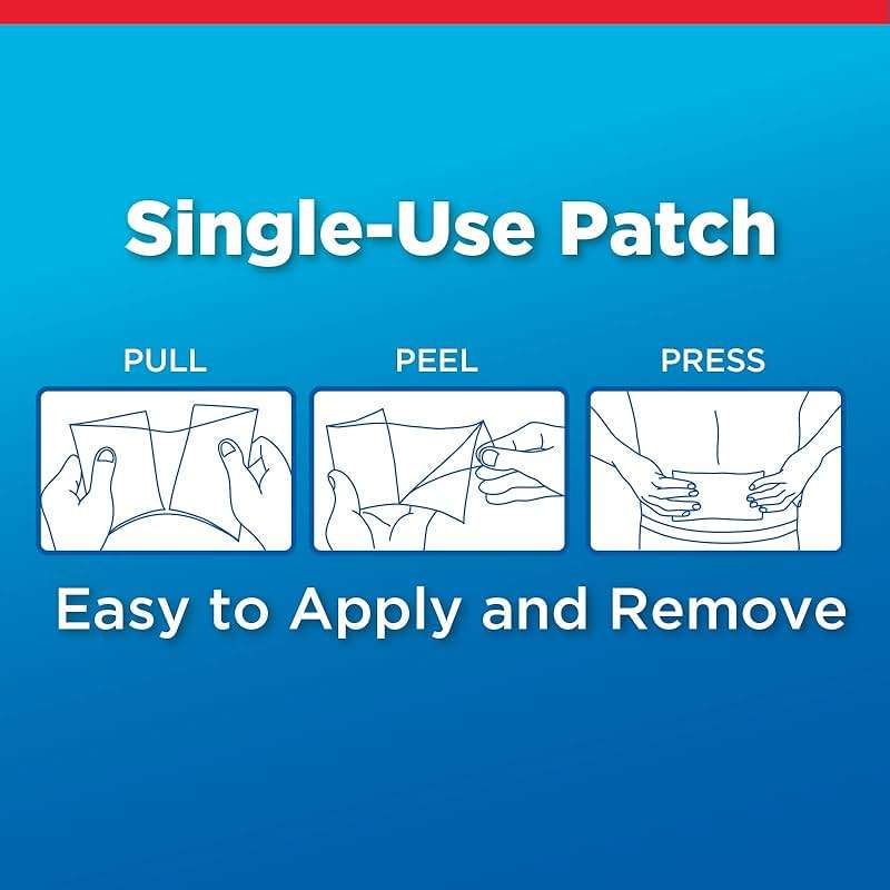 Amazon Basic Care Maximum Strength Pain Relieving Medicated Cold Hot 5% Menthol Patch for Muscle and Joint Pain Relief, 7.87" x 3.93", 15-Count Box (Previously HealthWise) - Image 6