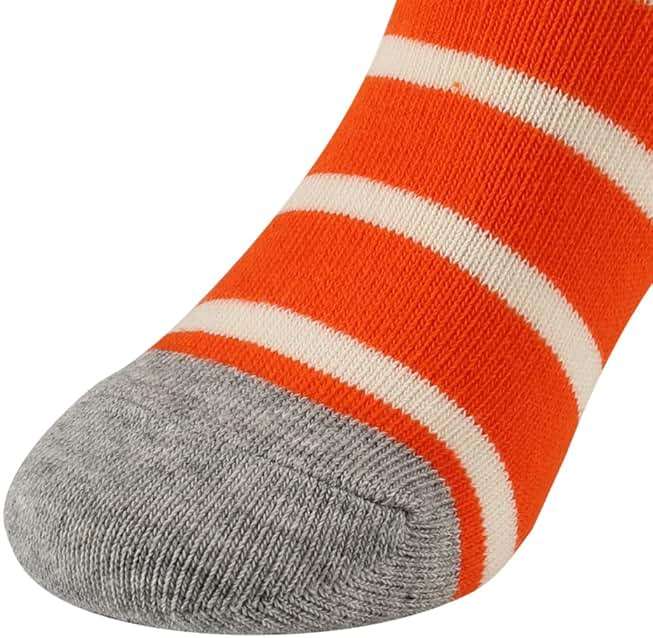 COTTON DAY Kids Boys Crew Dress Socks Bright Colorful Stripes Design - Image 6