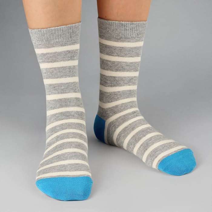COTTON DAY Kids Boys Crew Dress Socks Bright Colorful Stripes Design - Image 8