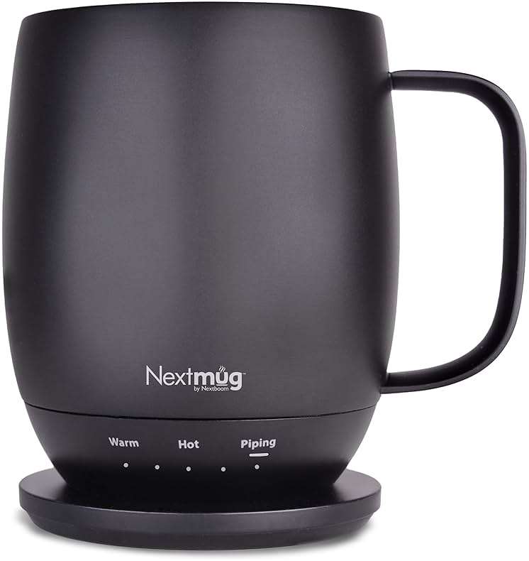 Nextmug - Temperature-Controlled, Self-Heating Coffee Mug (Black - 14 oz.) - Image 1