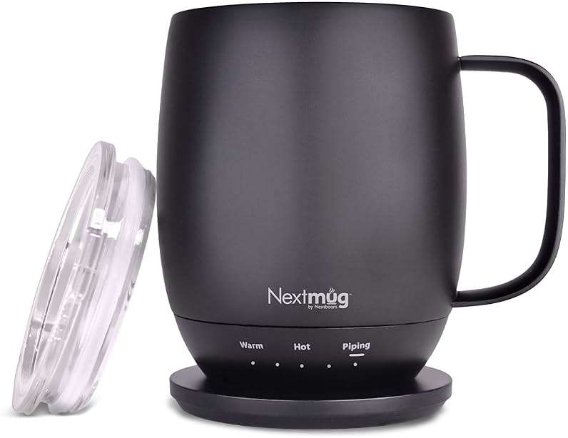 Nextmug - Temperature-Controlled, Self-Heating Coffee Mug (Black - 14 oz.) - Image 8