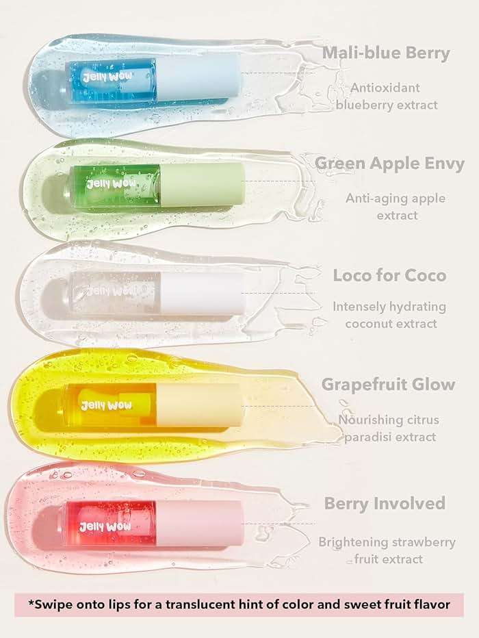 SHEGLAM Jelly Wow Hydrating Non-Sticky Lip Oil Moisturizing Plumping Lip Gloss - Berry Involved - Image 5