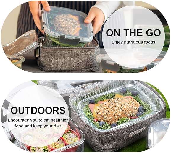coccot Glass Food Storage Containers with Lids Airtight, Glass Meal Prep Containers for Lunch Food, Container Set, Easy to Open& Close/Microwave,Oven,Freezer,Dishwasher Safe/Leak-Proof（20 Pieces） - Image 7