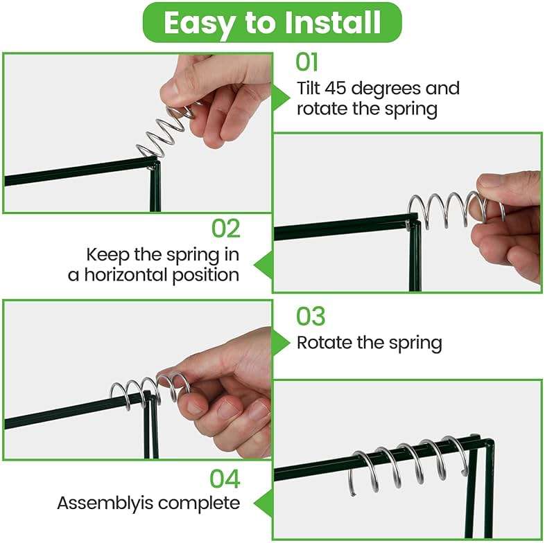 Toriexon Foldable Cucumber Trellis - 2 Pack, A-Frame Garden Trellis 46" L x 18" W, Steel Climbing Plants Support Raised Bed Trellis with Twist Ties & Plant Bags for Climbing Plants Outdoor - Image 5