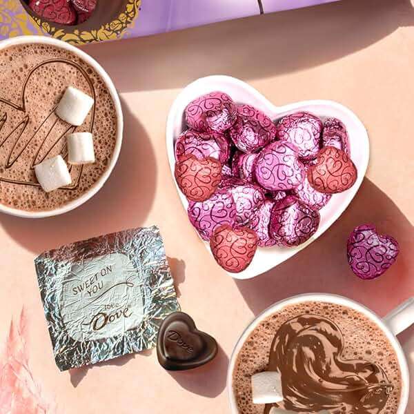 DOVE PROMISES Mixed Heart Milk Chocolate & Dark Chocolate, Valentine's Day Candy Hearts, 24.2 oz Bag - Image 7