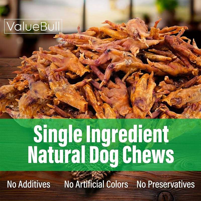 ValueBull Chicken Feet for Dogs, 100 Count Bulk Pack - All Natural Dog Chew, Hip and Joint Chew, Single Ingredient Dog Treat - Image 5