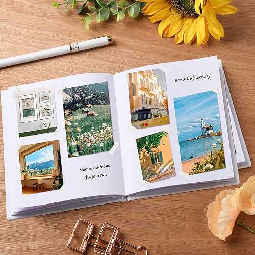 zmybcpack 12 Pack White Hardcover Blank Book 6x8 inch, Hardcover Blank book for Students to Write Stories, Hardcover Sketchbooks Journal（White，22 Sheets/ 44 Pages Each） - Image 6