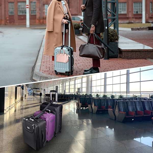 Wisdompro 2 Pcs Add a Bag Luggage Strap, Heavy Duty Adjustable Suitcase Belt Travel Attachment Travel Accessories for Connecting Your Luggage Together - Black (T-Type and Normal) - Image 2