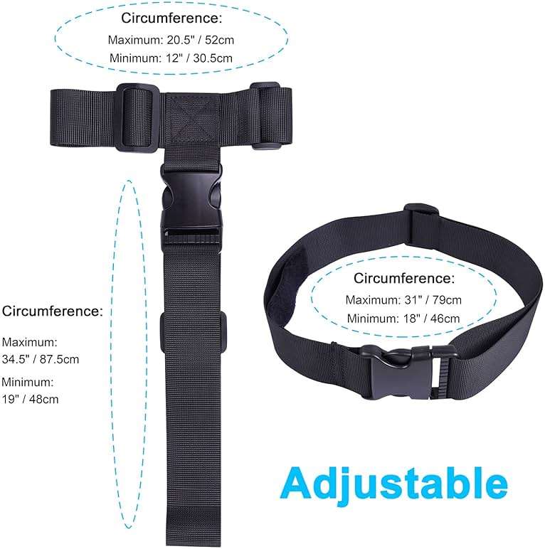Wisdompro 2 Pcs Add a Bag Luggage Strap, Heavy Duty Adjustable Suitcase Belt Travel Attachment Travel Accessories for Connecting Your Luggage Together - Black (T-Type and Normal) - Image 4