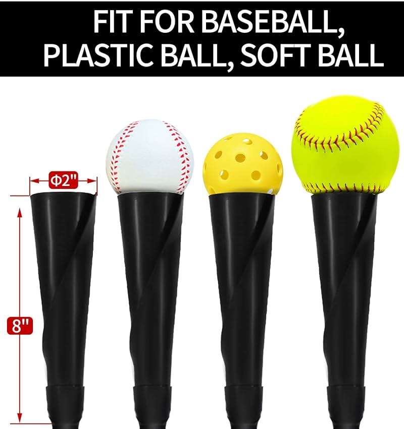 FDLS Baseball Batting tee for Adults and Youth Teens, Portable Tripod Stand Base Tee Easy Adjustable Height 27 to 46 inches for Hitting Training Practice, with Carrying Bag - Image 4