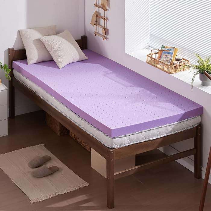 SINWEEK Mattress Topper Twin XL, 2 Inch Gel Memory Foam Mattress Topper College Dorm Ventilated Soft Mattress Pad, Bed Topper, CertiPUR-US Certified - Image 2