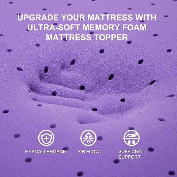 SINWEEK Mattress Topper Twin XL, 2 Inch Gel Memory Foam Mattress Topper College Dorm Ventilated Soft Mattress Pad, Bed Topper, CertiPUR-US Certified - Image 4