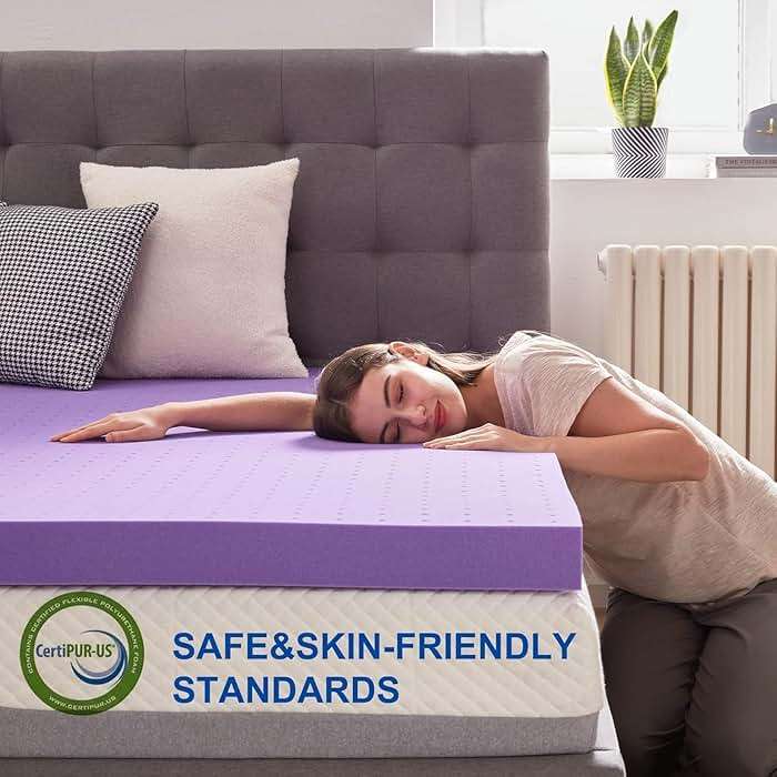 SINWEEK Mattress Topper Twin XL, 2 Inch Gel Memory Foam Mattress Topper College Dorm Ventilated Soft Mattress Pad, Bed Topper, CertiPUR-US Certified - Image 5