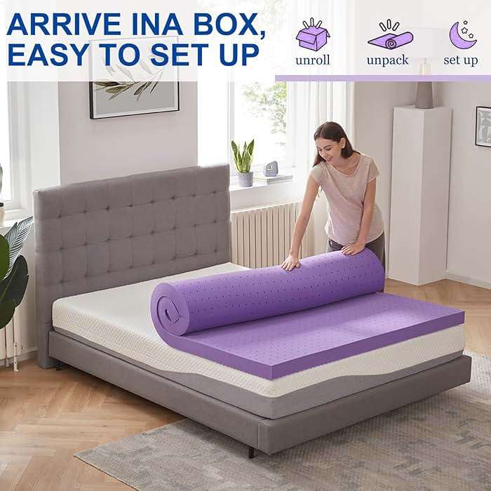 SINWEEK Mattress Topper Twin XL, 2 Inch Gel Memory Foam Mattress Topper College Dorm Ventilated Soft Mattress Pad, Bed Topper, CertiPUR-US Certified - Image 7