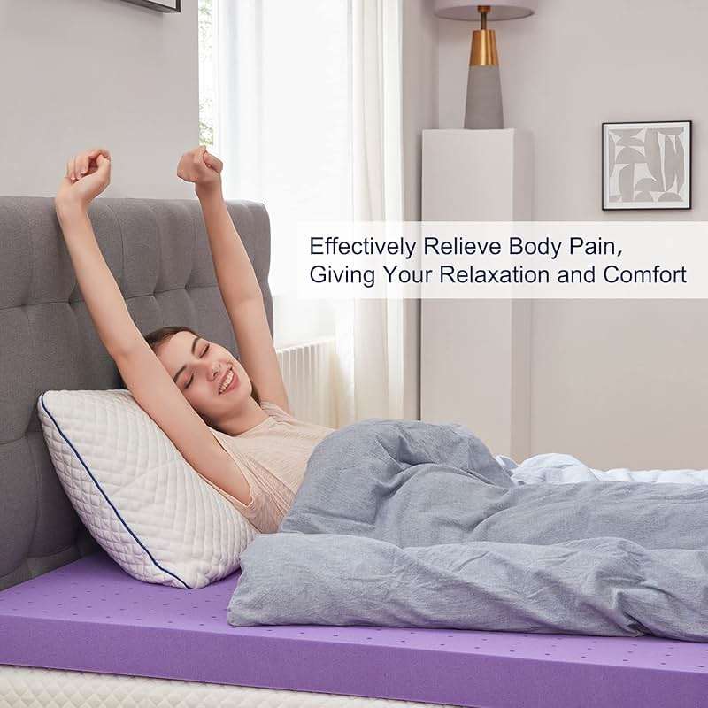 SINWEEK Mattress Topper Twin XL, 2 Inch Gel Memory Foam Mattress Topper College Dorm Ventilated Soft Mattress Pad, Bed Topper, CertiPUR-US Certified - Image 8