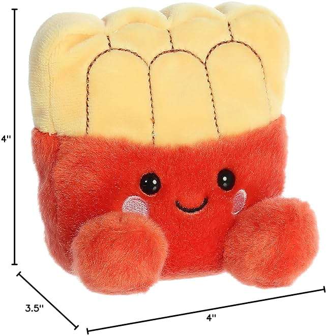 Aurora® Adorable Palm Pals™ Frenchy Fries™ Stuffed Animal - Fun Collectible Plush for Kids and Adult Collectors - Perfect for Decorating Rooms and Birthday Gifts - Yellow 4 Inches - Image 2