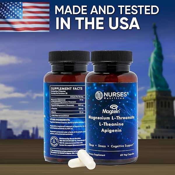 Clinically Studied – Premium High Absorption Magnesium Sleep Supplement – Magnesium L-Threonate L-Theanine Apigenin – Sleep & Stress Support – Third Party Tested – Made in USA – Gluten Free - Image 6