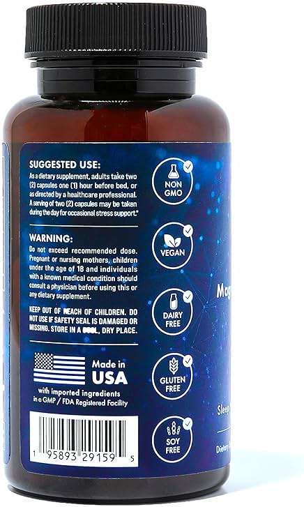 Clinically Studied – Premium High Absorption Magnesium Sleep Supplement – Magnesium L-Threonate L-Theanine Apigenin – Sleep & Stress Support – Third Party Tested – Made in USA – Gluten Free - Image 8