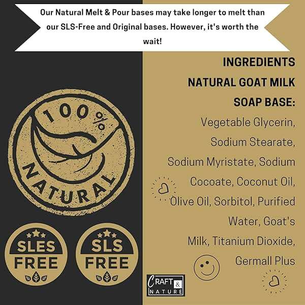 Craft & Nature 4 LB All Natural Unscented Goat Milk Moisturizing Glycerin Melt And Pour Soap Base for Soap Making - Image 4