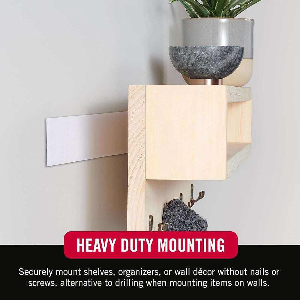 VELCRO Brand Heavy Duty Tape | 12 Foot Roll | Strong Sticky Back Adhesive Holds up to 10 lbs | Industrial Strength Fasteners for Indoor or Outdoor Use | 1-1/2in Width, White (VEL-30837-USA) - Image 4