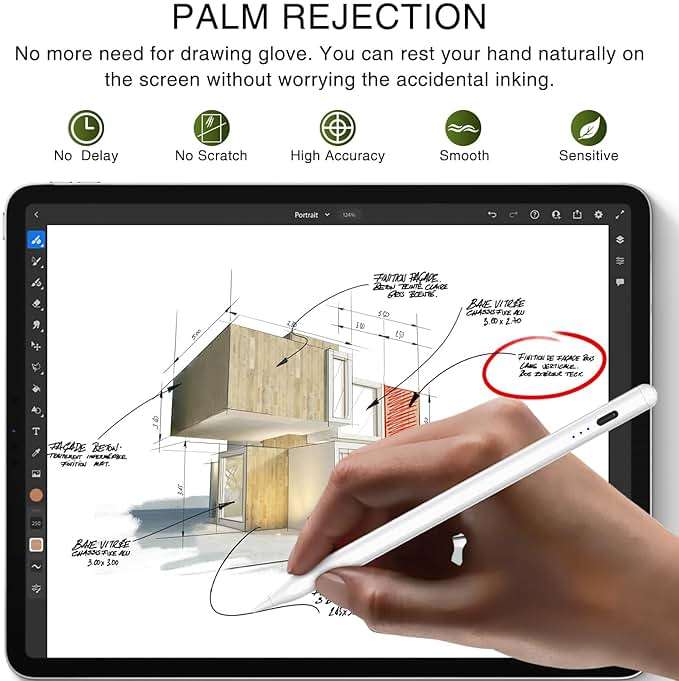 HATOKU Stylus Pen for iPad 2018-2025, 15 Mins Fast Charging Magnetic Pencil (1st Generation) with Tilt Sensitivity & Palm Rejection for iPad 6-8/9/10/11, Air 3/4/5/M2/M3, Mini 5/6/7, Pro 11/12.9/M4/M5 - Image 5