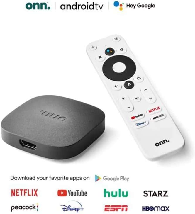 ONN Android TV 4K UHD Streaming Device with Voice Remote Control Google Assistant & High Speed HDMI Cable (100026240) Black - Image 6