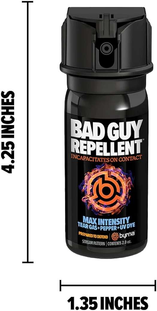 Byrna BGR MAX Pepper Spray + Tear Gas | Maximum Stopping Power | Attacker Tracker UV Marking DYE Technology | Military Strength Self-Defense Stream Spray - Image 2