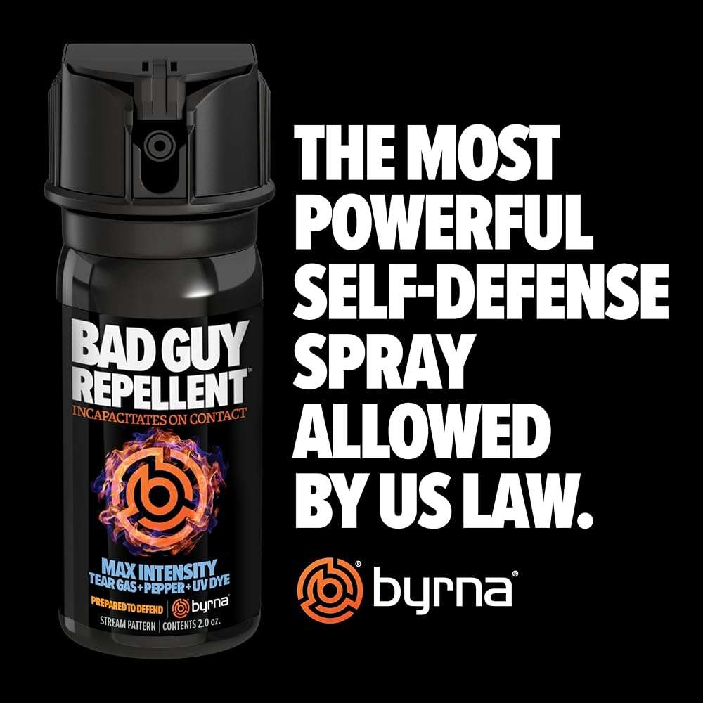 Byrna BGR MAX Pepper Spray + Tear Gas | Maximum Stopping Power | Attacker Tracker UV Marking DYE Technology | Military Strength Self-Defense Stream Spray - Image 4